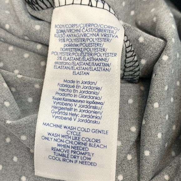 Brand New! Chaps Polka Dot Skirt 3X Pleated Elastic Waist Black White Stretchy - Picture 9 of 12